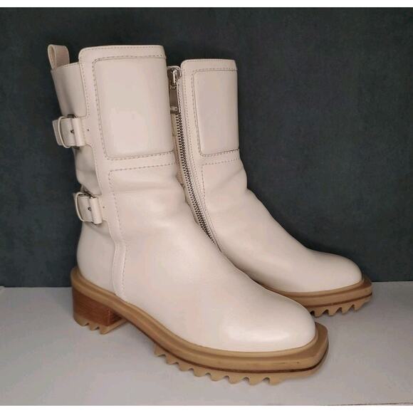 Tamara Mellon White Perfecto Ankle 50 Boot Made in Italy EU 39 US 8.5 MSRP $995 - Picture 15 of 16